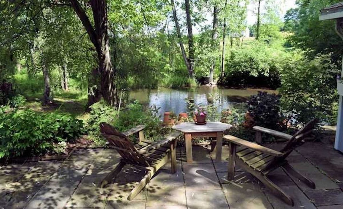 Patio overlooking creek Patio overlooking creek 