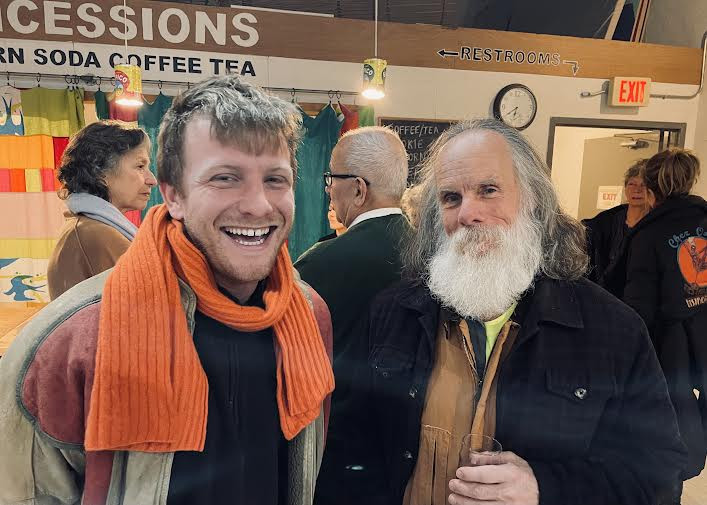 Jacob Sorkin and Tom McGill, artist and owner of Circle 46 Gallery