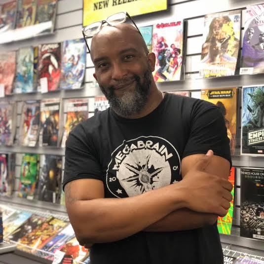 Jean Michel, co-owner of Megabrain Comics