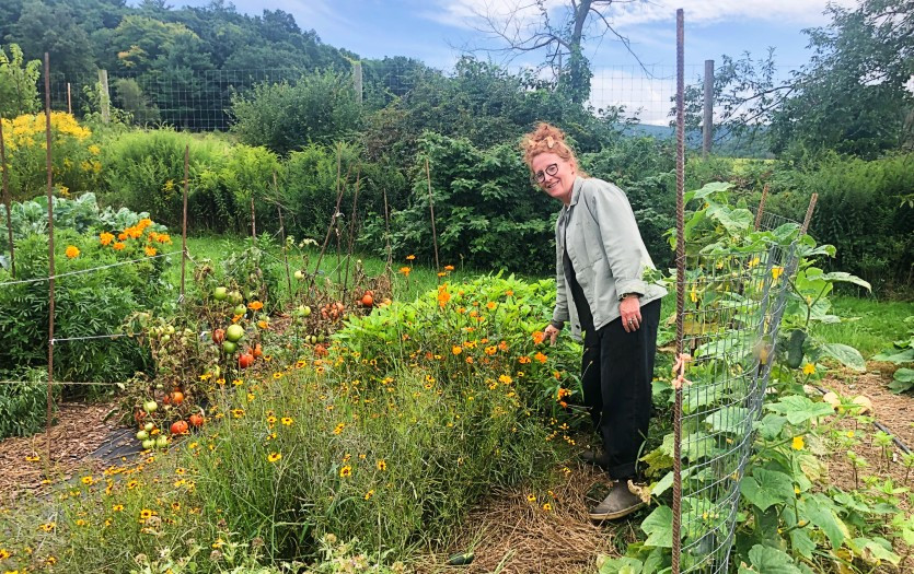 Duffy&#39;s garden serves as inspiration and material for her artwork.
