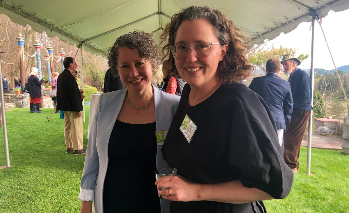 Beryl Jolly, &nbsp;vice president of cultural properties&nbsp;at The Trustees; with Jessica May, managing director of art exhibitions at The Trustees