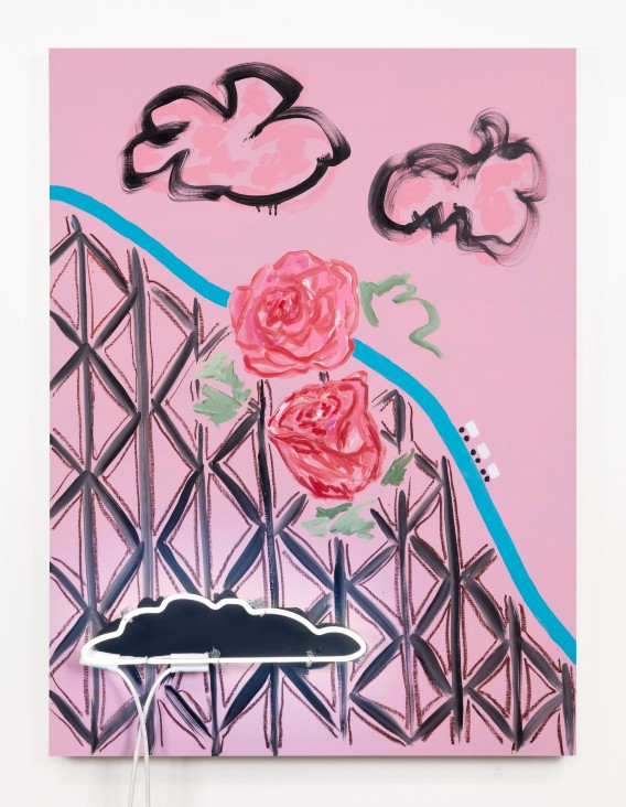 EJ Hill,&nbsp;joy studies (rainbow), 2022.&nbsp;Acrylic and neon on panel.&nbsp;Courtesy of the artist&nbsp;Photo: Jon Verney