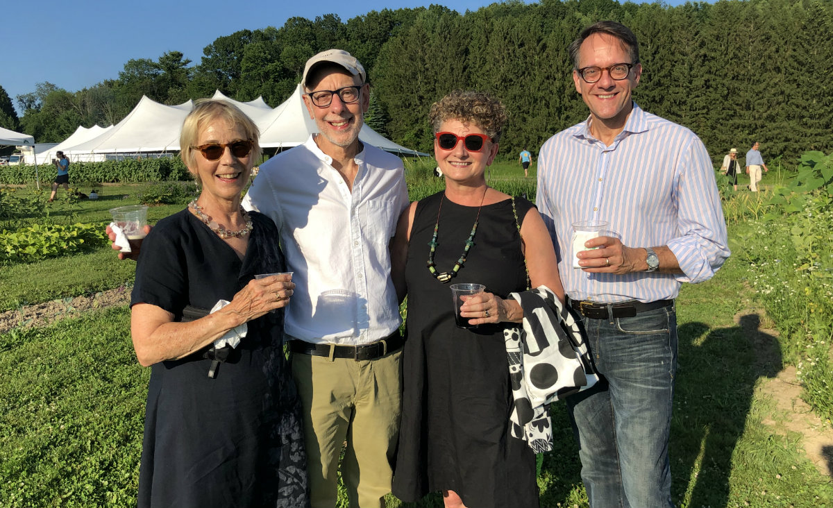 Sally Lesser and Stuart Lesser, who were on the dinner committee, with Valerie Knecht and Fred Knecht Sally Lesser and Stuart Lesser, who were on the dinner committee, with Valerie Knecht and Fred Knecht