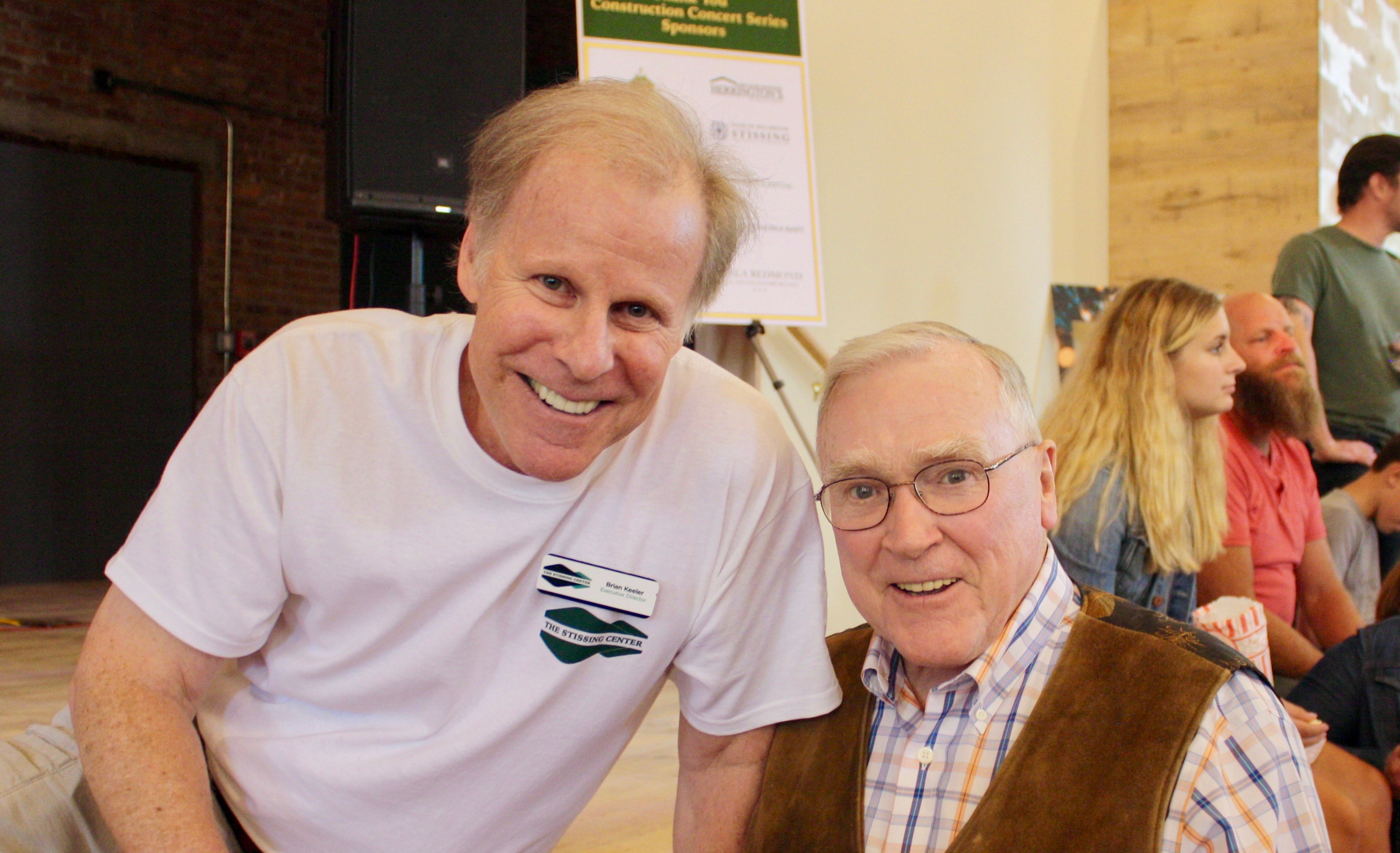 Keeler with Stissing Center President Jack Banning, who bought the building five years ago to save it from demolition&nbsp;and is responsible for getting the ball rolling on the creation of the Stissing Center.&nbsp;