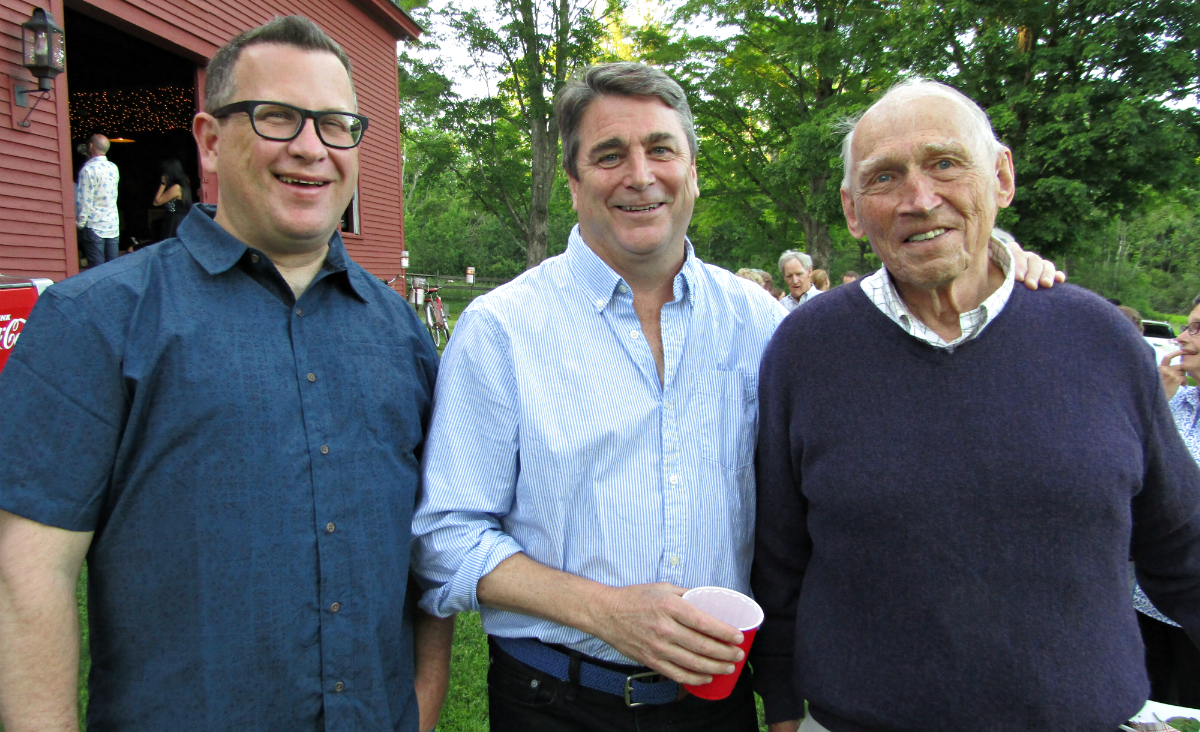 Eric Kerns, host Joe Finnegan and Phil Smith