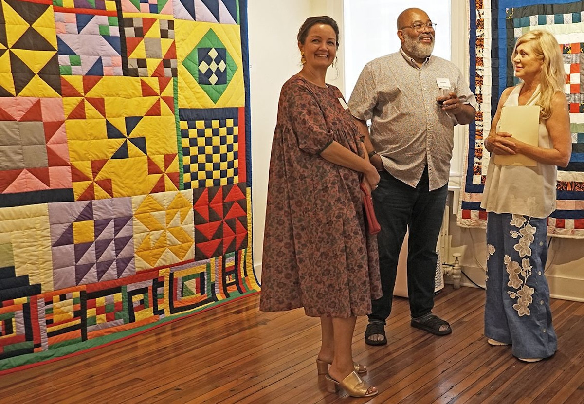 Carrie Haddad gallerist and Gee&rsquo;s Bend sponsor Linden Scheff, artist ransome, and&nbsp;curator&nbsp;and&nbsp;Academy Board Member Lisa Bouchard Hoe. - Peter Blandori