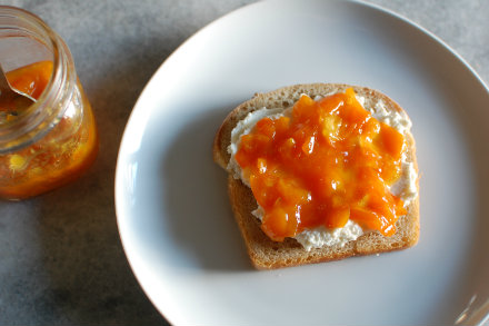 kumquat tartine finished