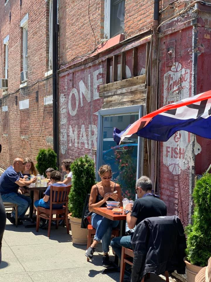 During renovations, La Mission discovered the old&nbsp;exterior of the building and have preserved this window into Hudson&#39;s past.