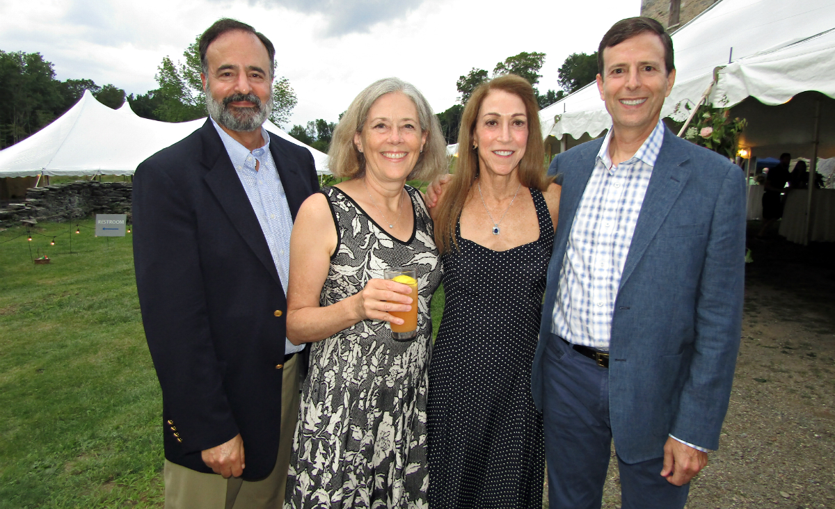 Bob Wener and board member Suzanne Werner of fluff alpaca with Ken and Rhea Werner