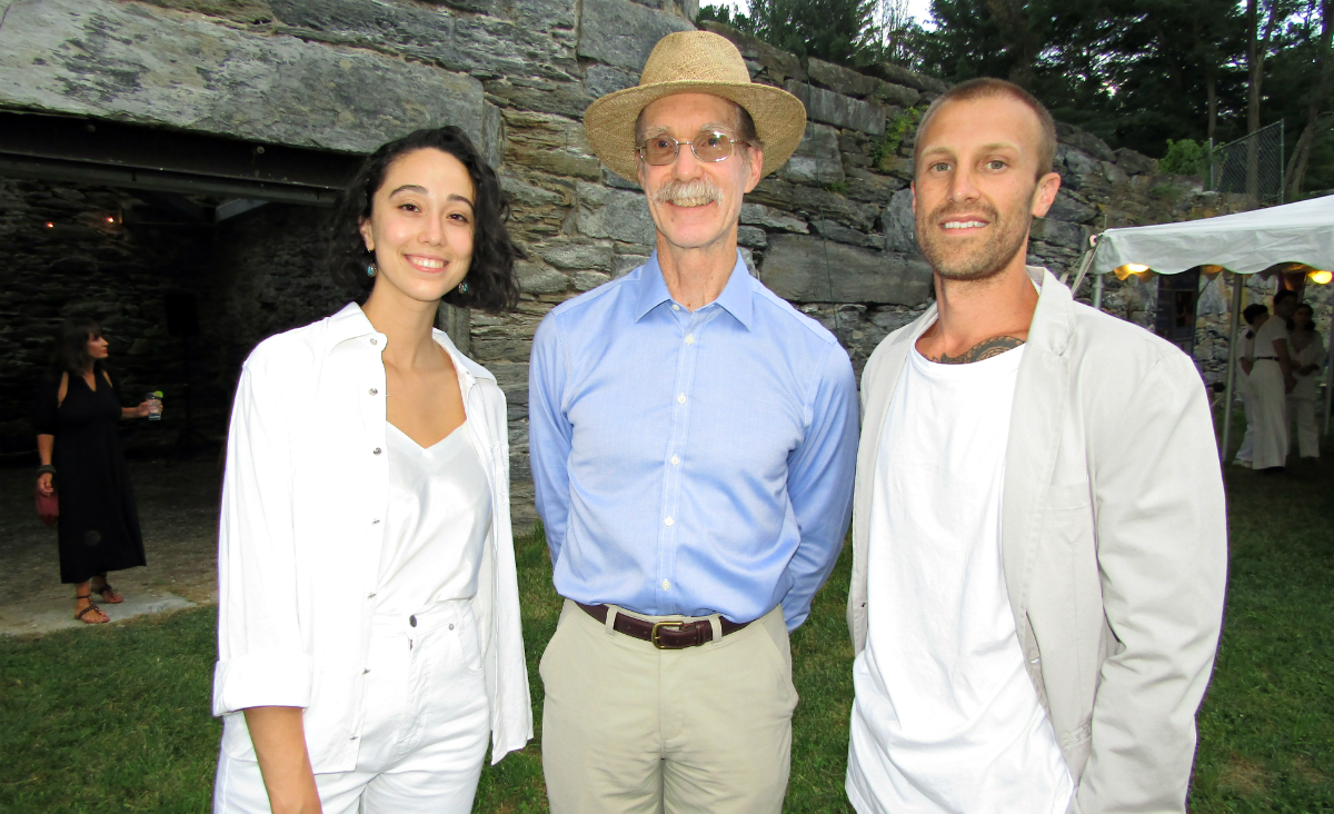 Angelica Haymes of Little Rico, Shaker descendant Peter Van Demark, and Prescott Haymes