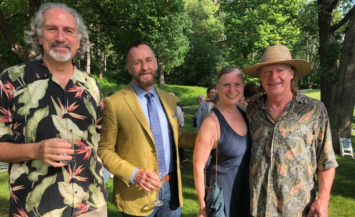 Opera director Jay Lesenger, Geoff Howell, Mary Ellen Gallagher and Frank Cuthbert, who wrote the music for the musical pageant "River of Dreams."