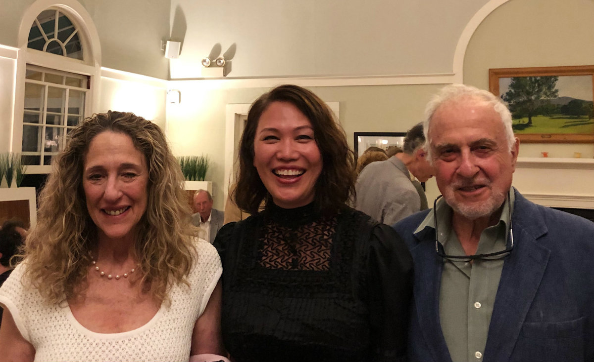 Leslie Gold with Carrie Chen and board member Stanley Cohen. Leslie Gold with Carrie Chen and board member Stanley Cohen.