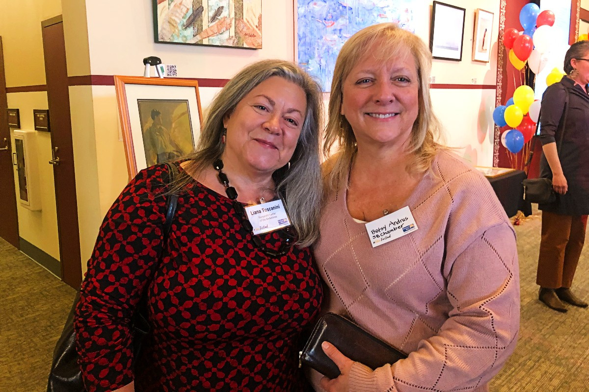 From the Nonprofit Center of the Berkshires, Executive Director Liana Toscanini, with Betsy Andrus, director of the South Berkshire Chamber of Commerce
