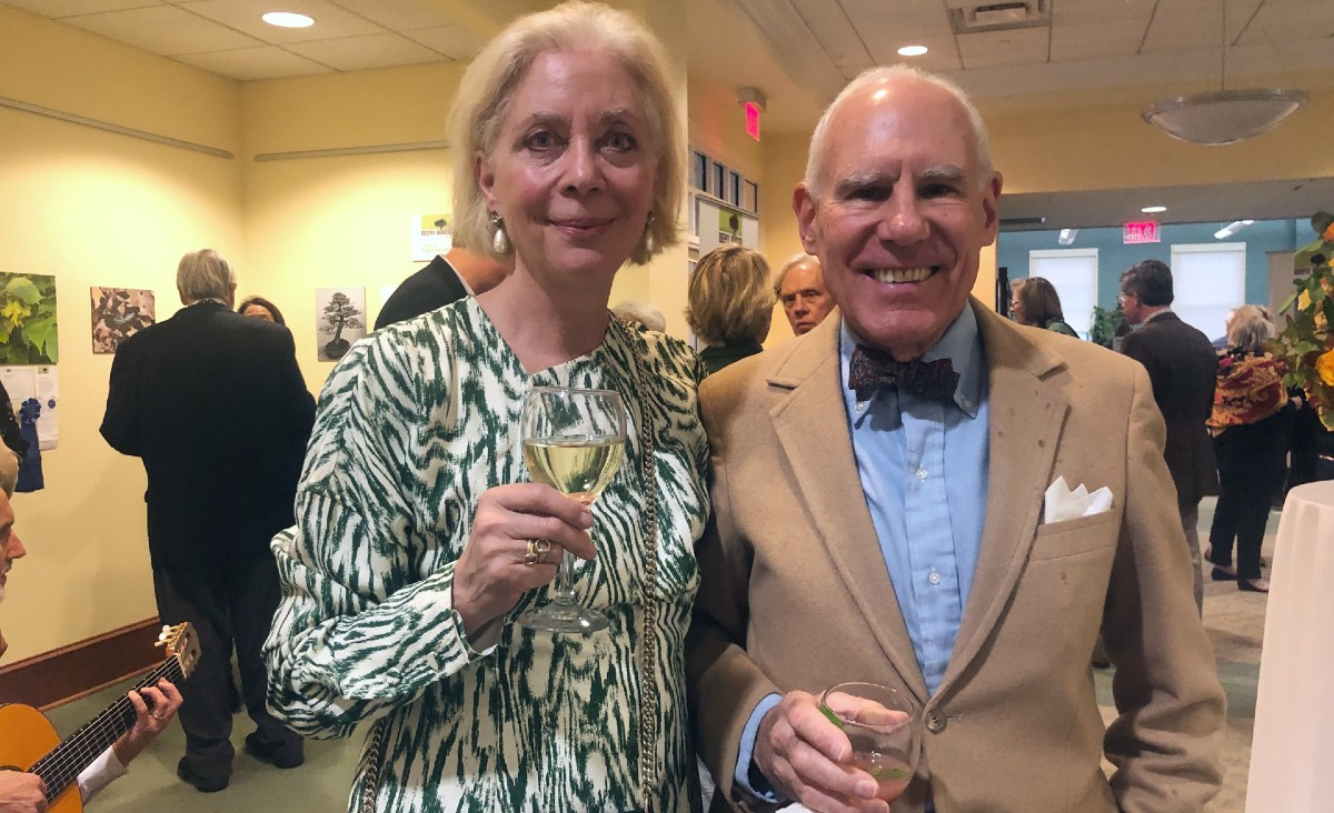 Lisa Keyko, who designed the exhibit banners, and David Keyko Lisa Keyko, who designed the exhibit banners, and David Keyko