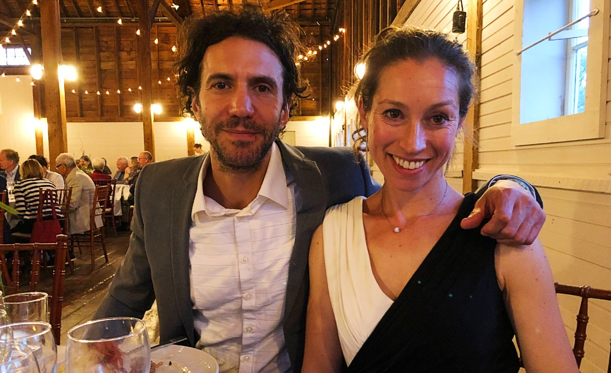Patrick Lockton, an entrepreneur, and Rachel Orkin-Ramey, managing director at Christie&#39;s, who conducted the evening&#39;s live auction