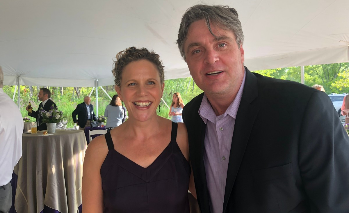 Berkshire South Executive Director Jenise Lucey with Oskar Halig of Only in My Dreams event planning and management