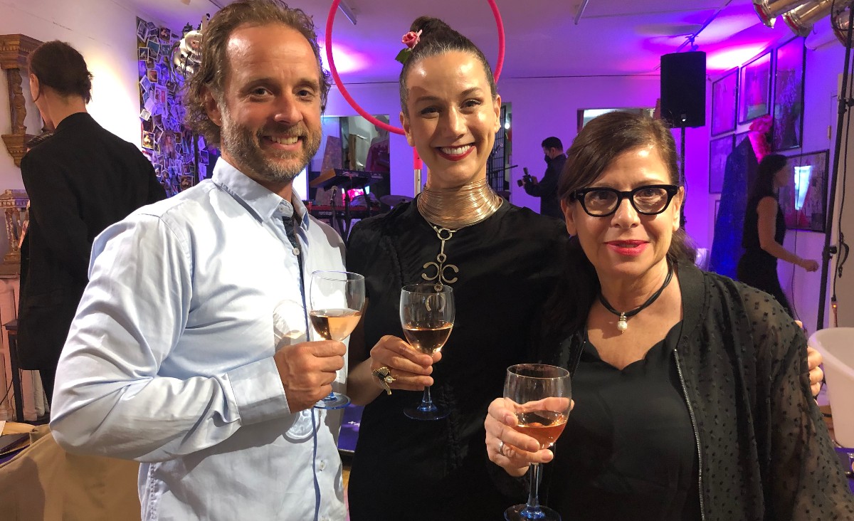 Shanan Magee, owner of Park Theater Hudson, Judy Engel of Modern On the Hudon,&nbsp;and Carolyn Palmieri of Hudson Roastery