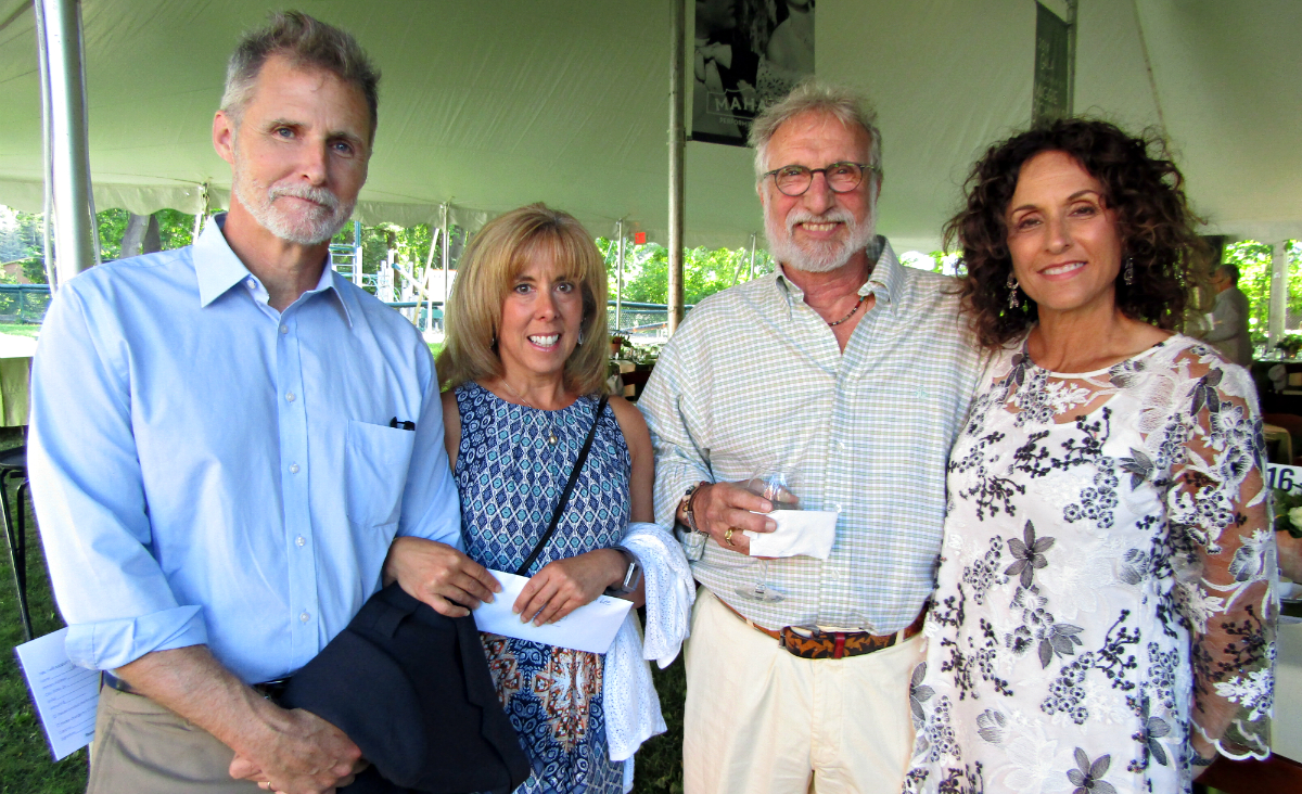 Muddy Brook Elementary Principal Tim Lee, Janet Lee, Larry Frankel and gala committee member Lisa Frankel