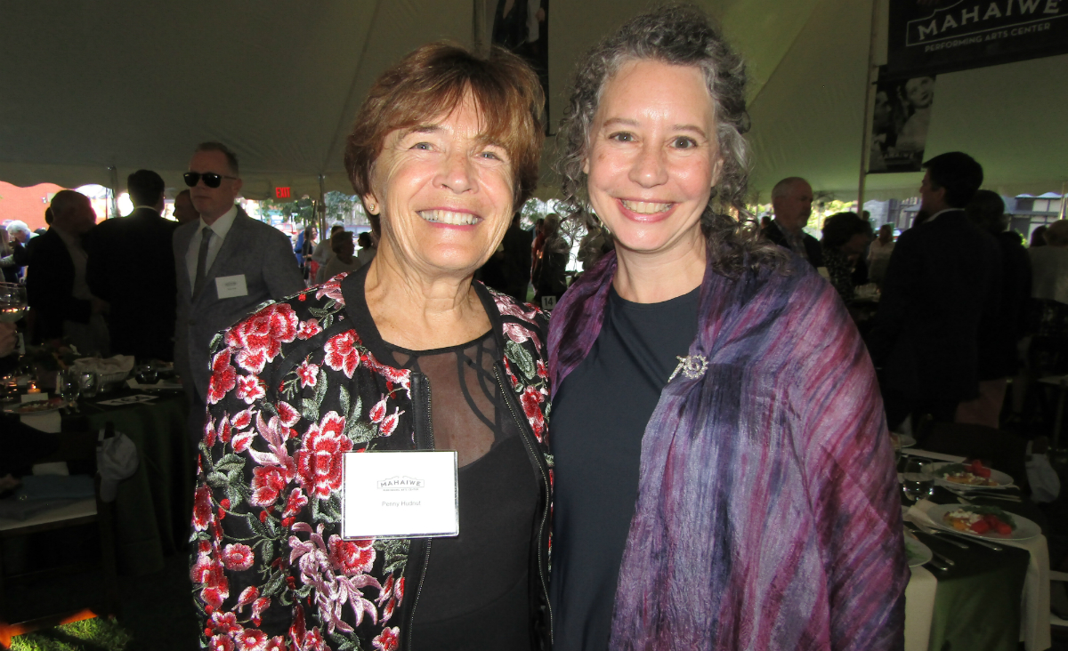 Penny Hudnut with Beryl Jolly, the Mahaiwe&#39;s executive director