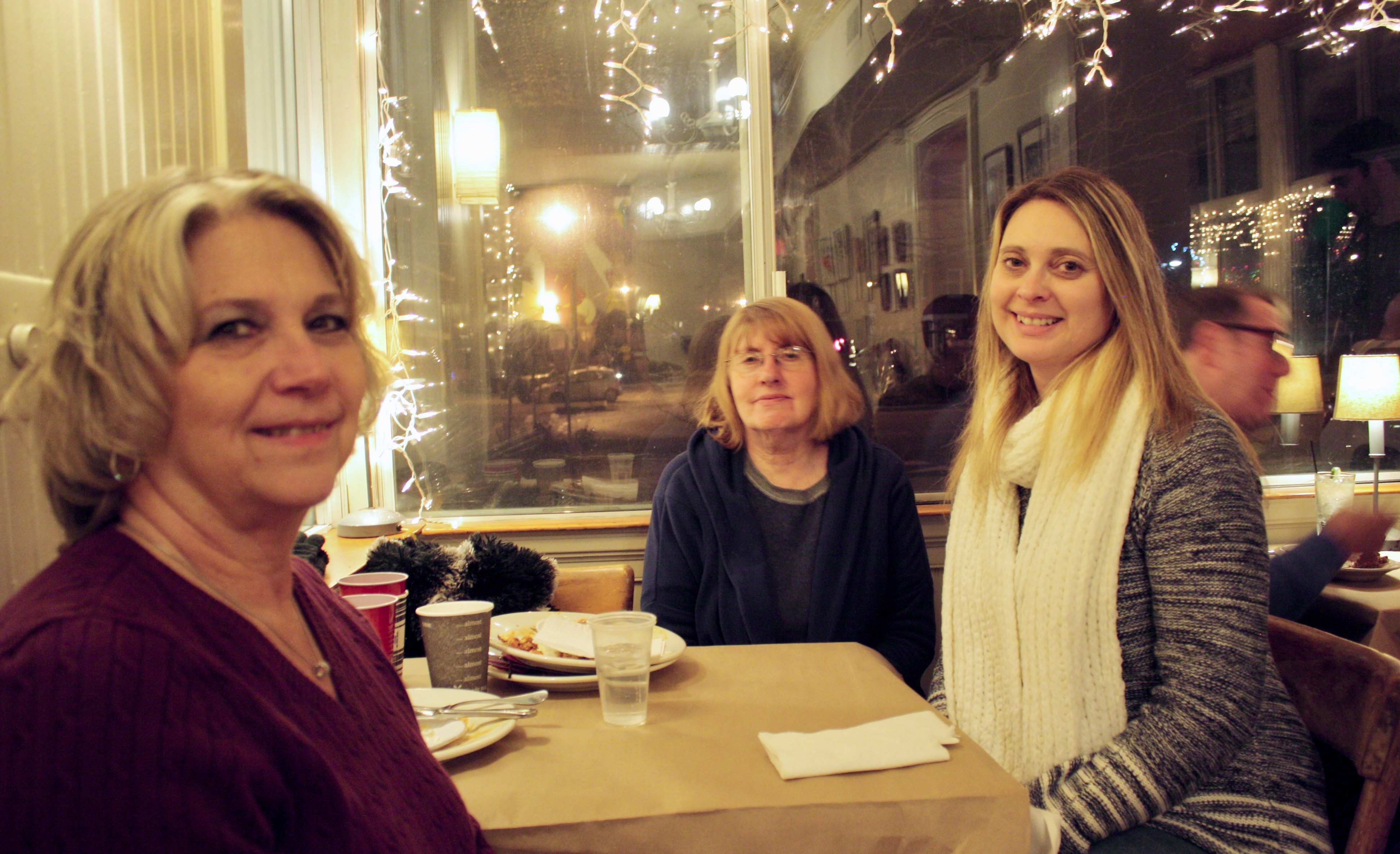 Lisa Mahar, Sandy Christman and Michelle Harrington.