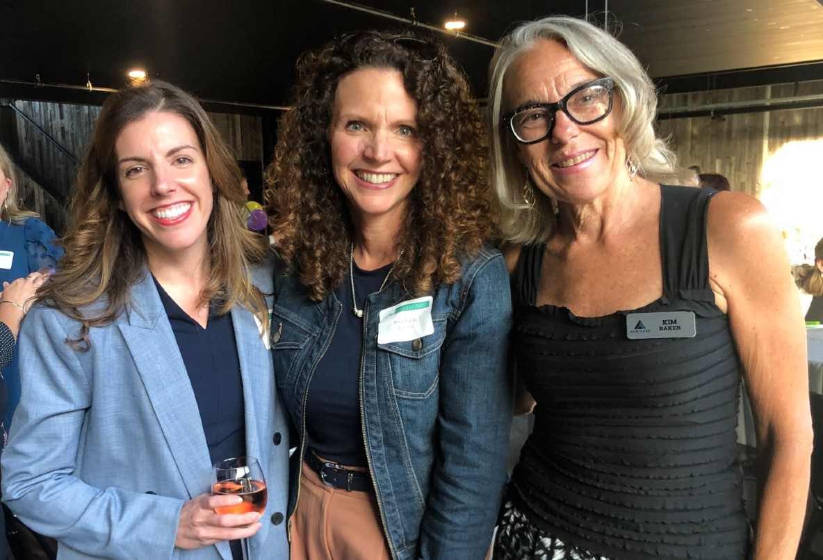 Cheryl Martin of Lee Bank, Amy Dunn of Acrisure, and Kim Baker Cheryl Martin of Lee Bank, Amy Dunn of Acrisure, and Kim Baker