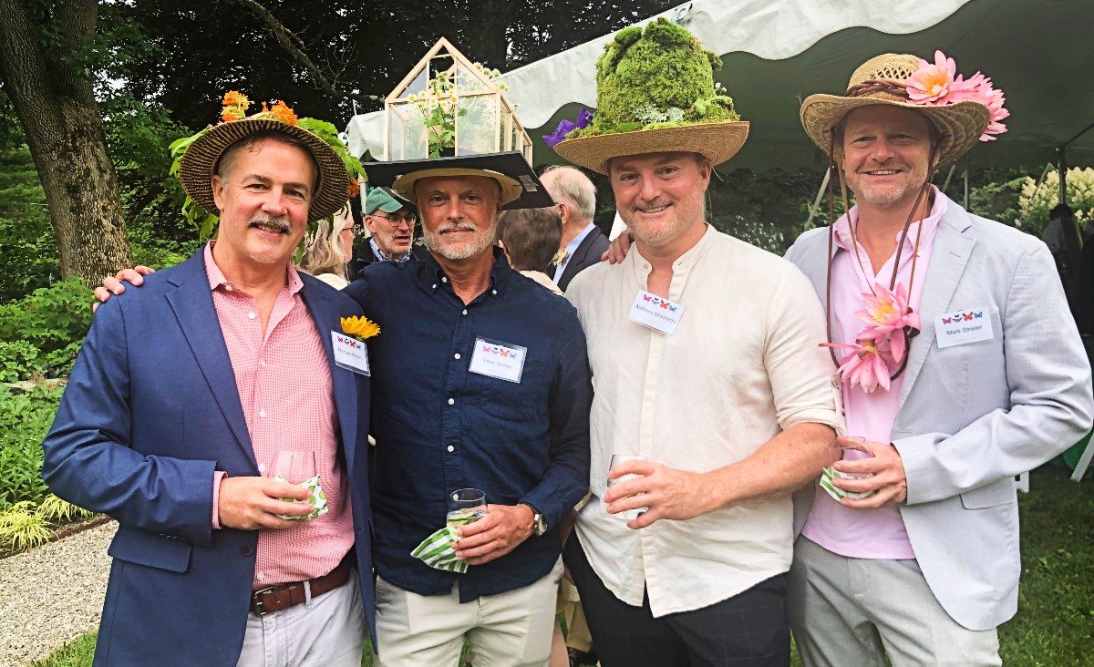 A creatively capped quartet: Michael Mason;&nbsp;Vince Stroop, an architect;&nbsp;Tony&nbsp;Machado and Mark Strieter of Low Meadow Farm, a country retreat in Ghent