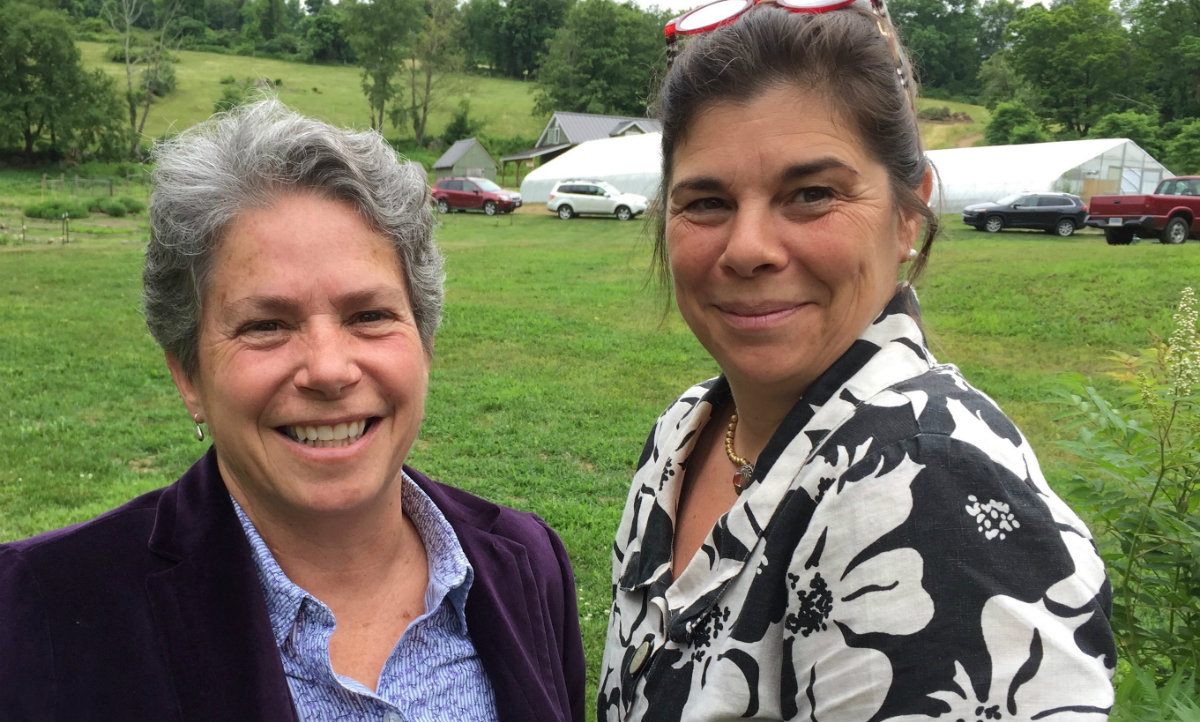 Kent School Dean of Students Catherine Mazza with Karren Garrity.