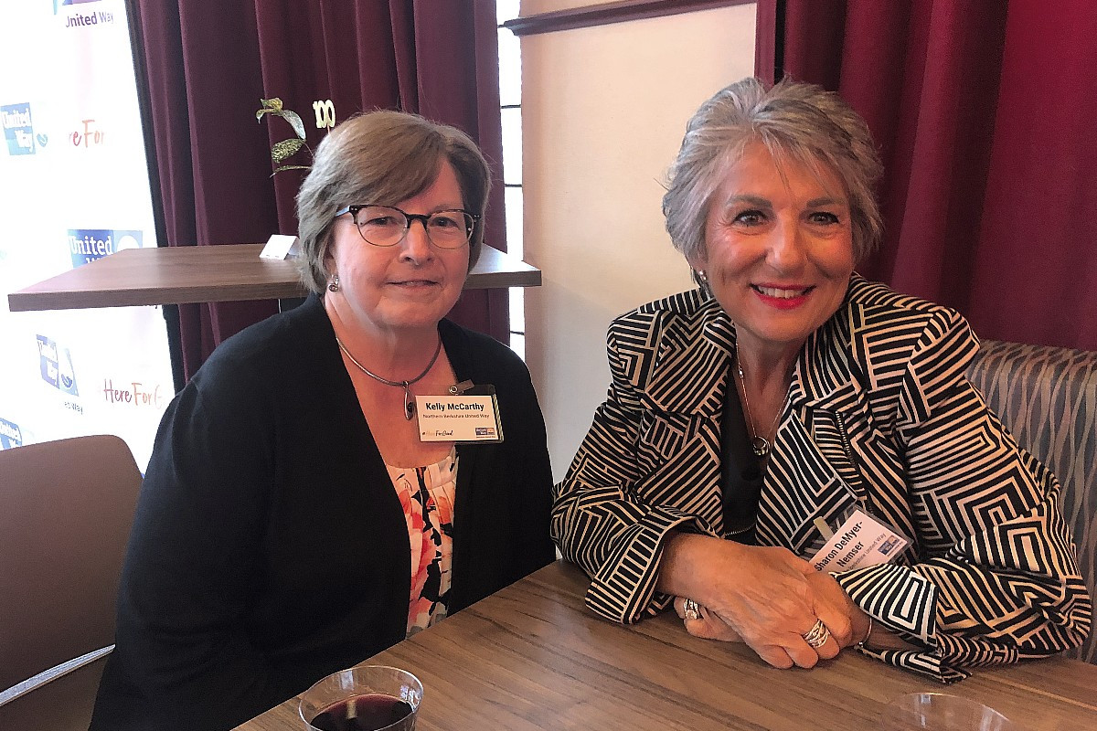 Kelly McCarthy and Sharon DeMyer-Nemser, both board members of the Northern Berkshire United Way
