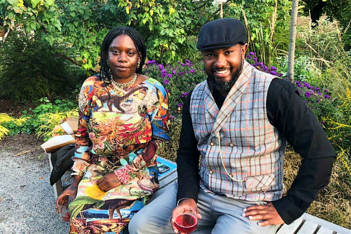 Shanekia McIntosh and Hudson Mayor&nbsp;Kamal Johnson at Art Omi&#39;s Upstate Benefit