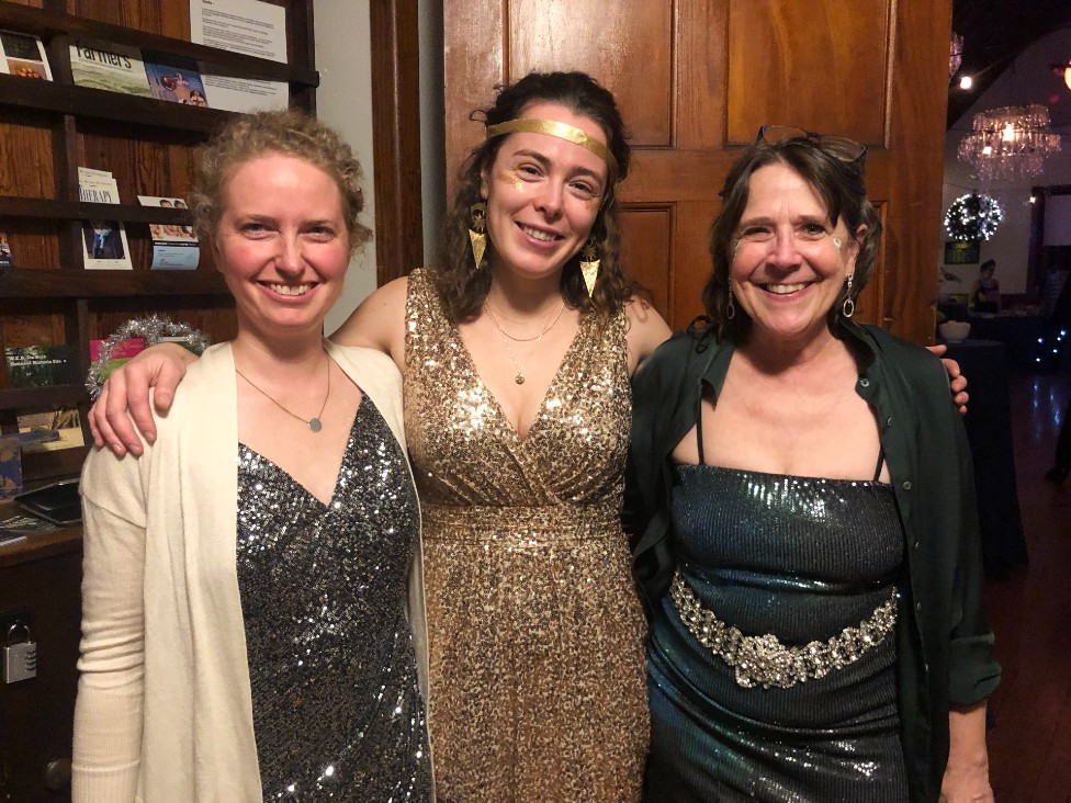 Maggie McRae, Dewely Hall manager; Clara Stickney, the office "fairy;" and Board Member Beth Carlson of Silo Media Maggie McRae, Dewely Hall manager; Clara Stickney, the office "fairy;" and Board Member Beth Carlson of Silo Media