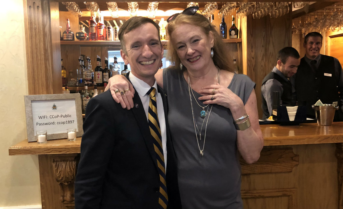 Berkshire Athenaeum Director Alex Reczkowski and Jennet Cook