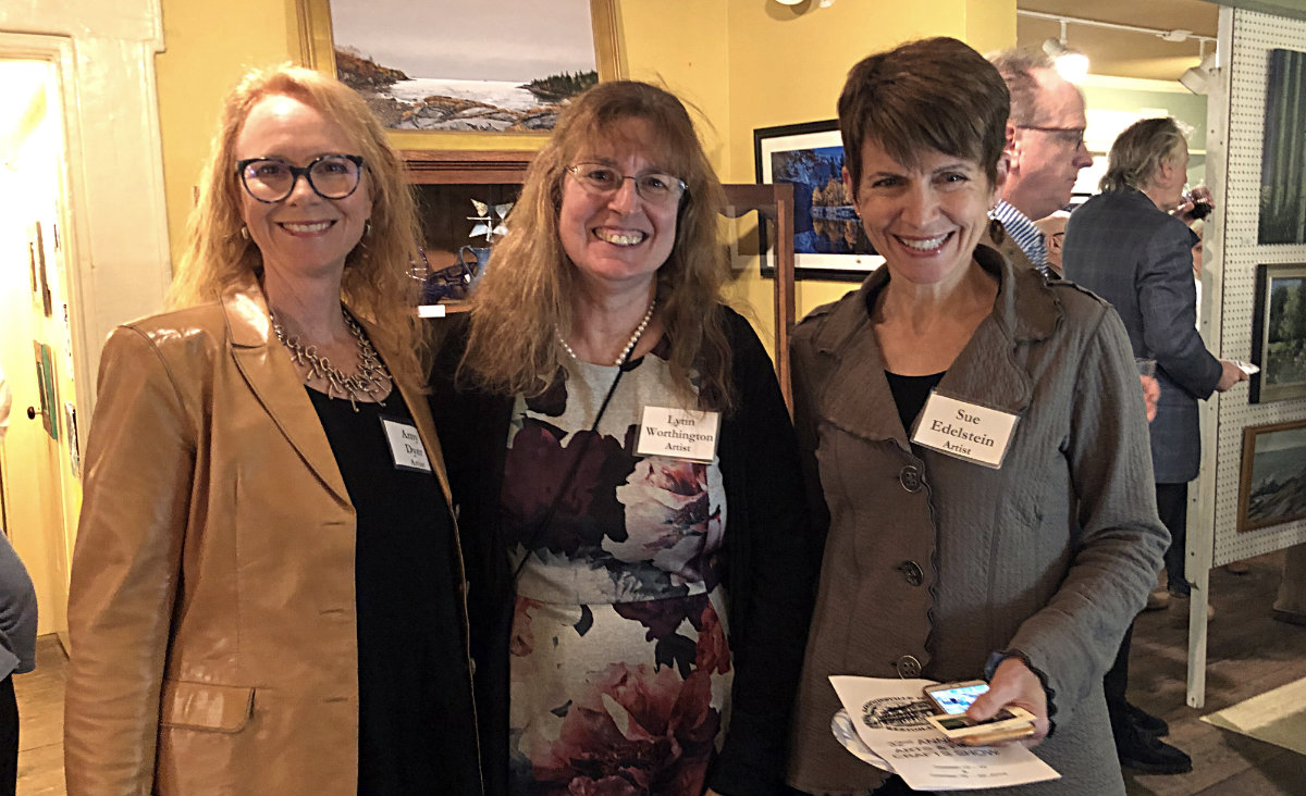 Exhibiting artists Amy&nbsp;Dyer, Lynn Worthington and Sue Edelstein