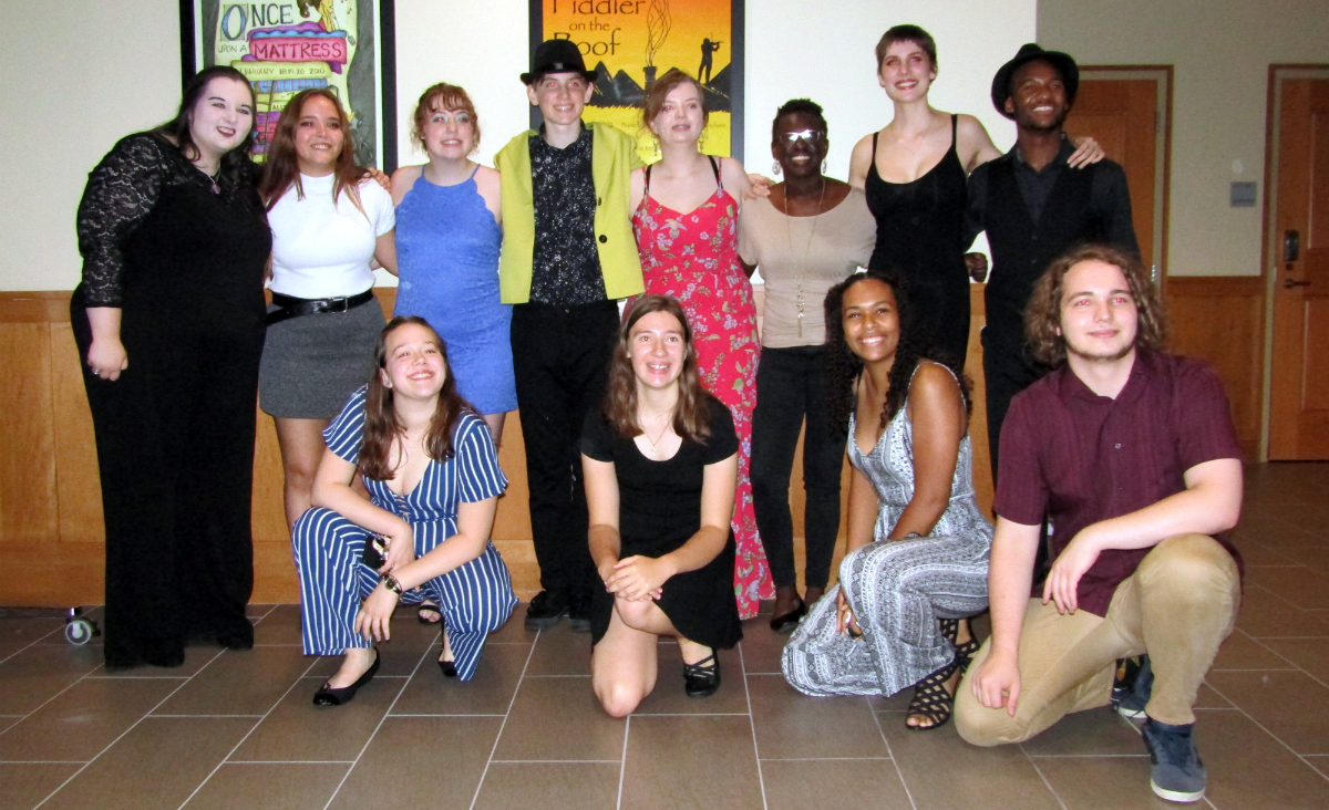 Amplify 2019 students were joined by some of the program&#39;s 2018 students [front row] for the last two songs of the evening.