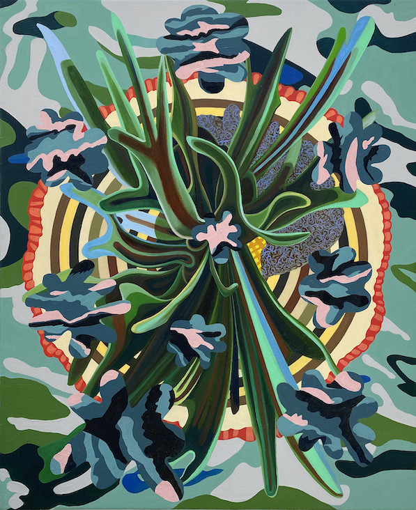 Audrey Francis,&nbsp;Missed Messages, 2022, oil on canvas, at LABspace.