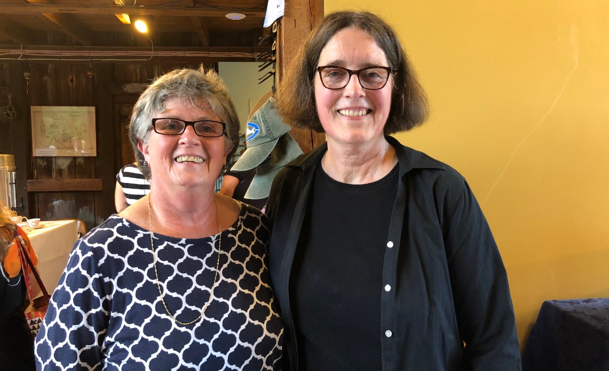 Maura Delaney and Cindy Brown, who is president of the board of the Berkshire County Historical Society.