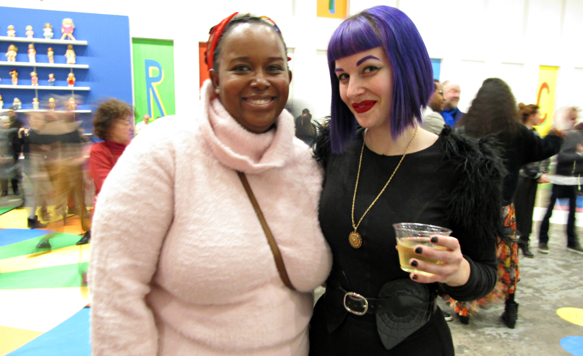 Artist&nbsp;Anina Major with Megan Tamas of Neon Void Gallery