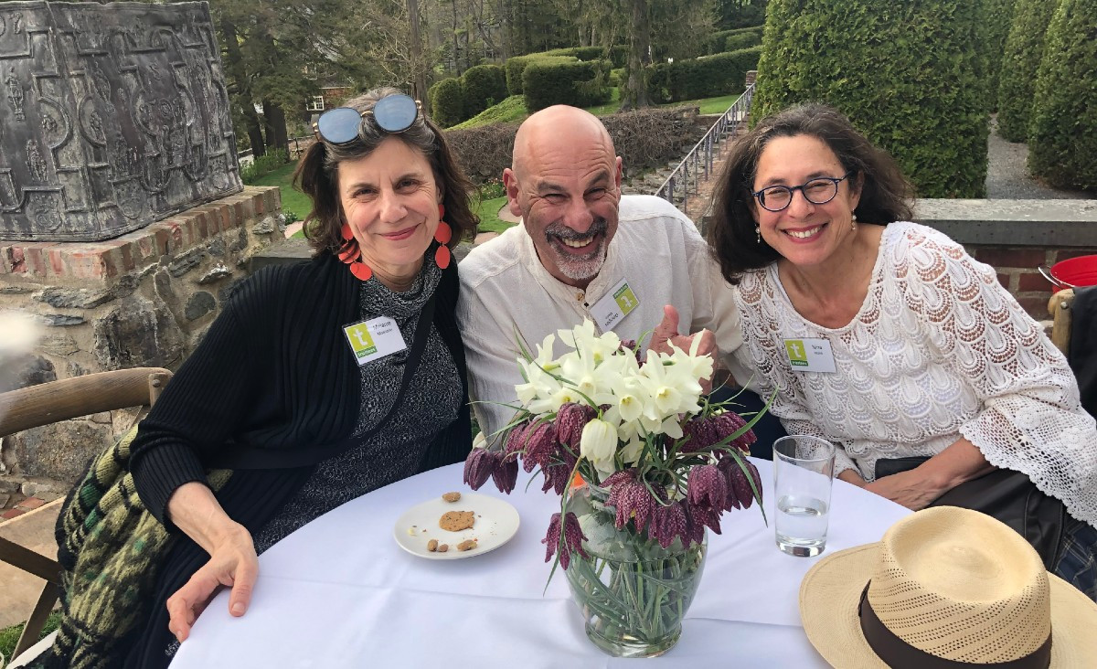 Melanie Mowinski, artist and professor of art at MCLA; her husband, Douglas Molin; and her sister Nina Molin.