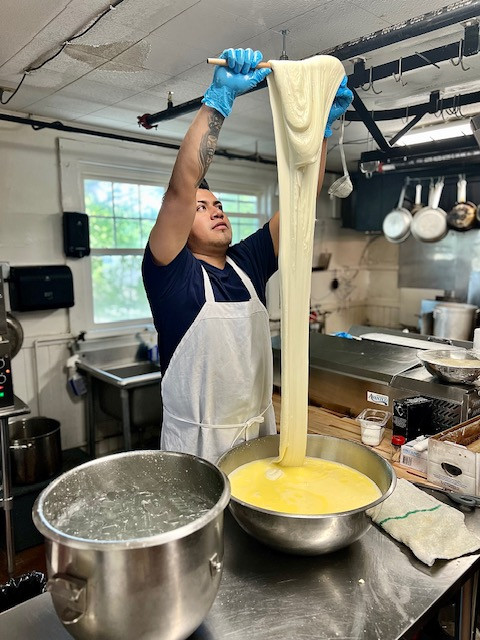 The mozzarella at Max is homemade. The mozzarella at Max is homemade.