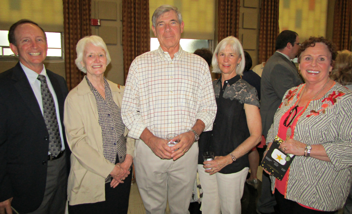 Mike Monti&nbsp;of&nbsp;The Brien Center,&nbsp;Anne Nemetz-Carlson, executive director of&nbsp;Child Care of the Berkshires,&nbsp;Jim and Joan Hunter, and&nbsp;The Brien Center&rsquo;s&nbsp;Christine Macbeth