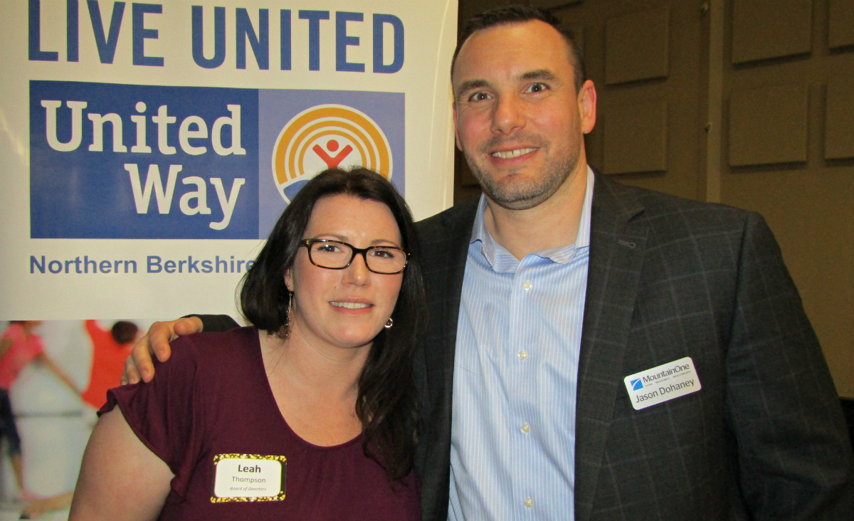 Board and celebration committee member&nbsp;Leah Thompson&nbsp;with board president&nbsp;Jason Dohaney