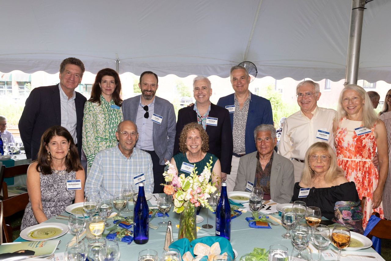 Back row: David Bailin, Board and Gala Committee member Sheila Parekh-Blum, Gala Committee Member Christopher Blum, Patrick MacMurray, Patrick Trettenero, Andrew Danyluk, Gala Committee Member Louise Lieblich. Front row: Susannah Bailin, Ron Winters, Leslie Lichter, Michael and Barbara Rosenbaum.