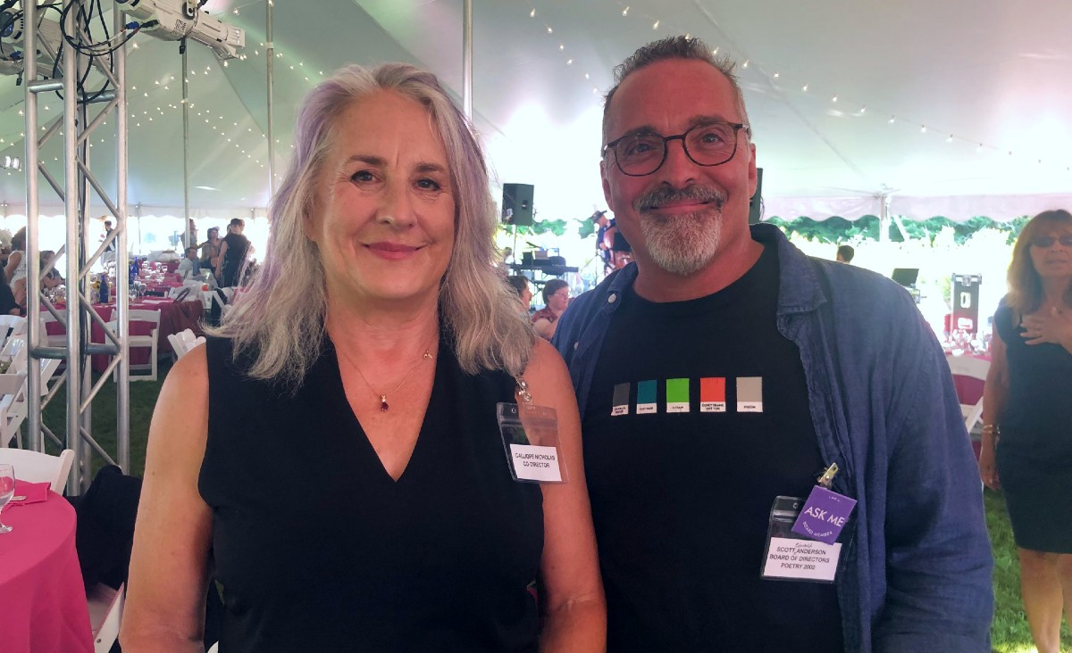 Millay Arts Co-director Calliope Nicholas&nbsp;and Scott Edward Anderson, board member and Millay Aerts Fellow 2002