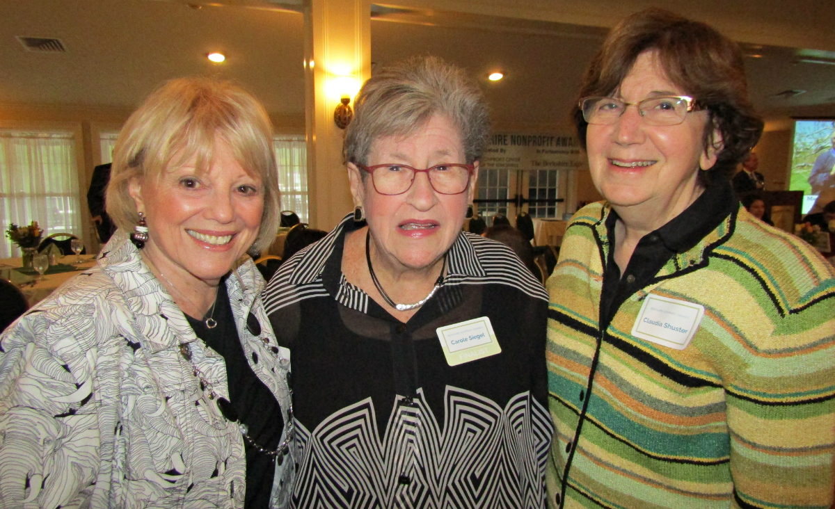 Lifetime Achievement award winner&nbsp;Carole Siegel&nbsp;is flanked by her good friends&nbsp;Barbara Greenbaum&nbsp;and&nbsp;Claudia Shuster