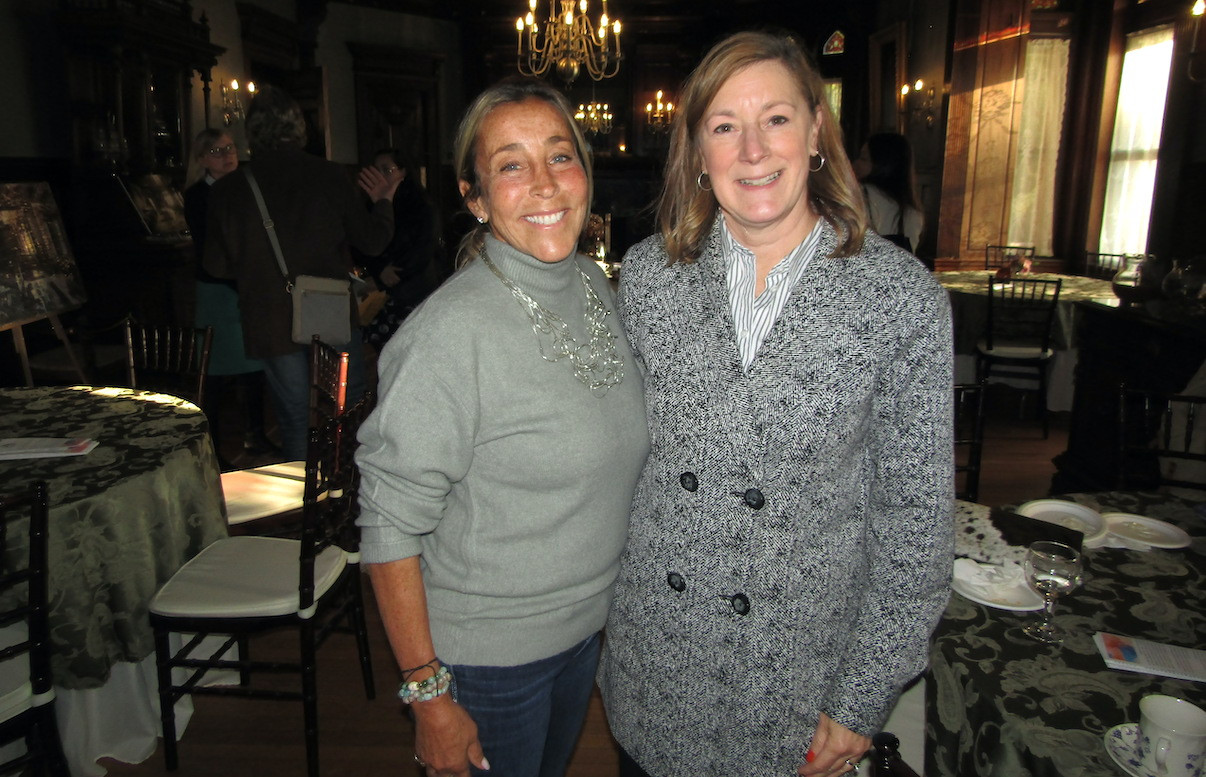 Hayley Sumner, founder and executive director of Berkshire HorseWorks, with Lori Kiely of Berkshire Bank