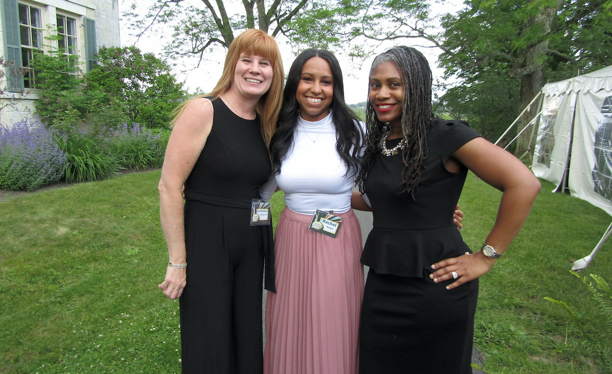 Greylock FCU co-workers JamieEllen Moncecchi, Rachel Melendez Mabee, and&nbsp;Roberta McCulloch-Dews, an NRM board member
