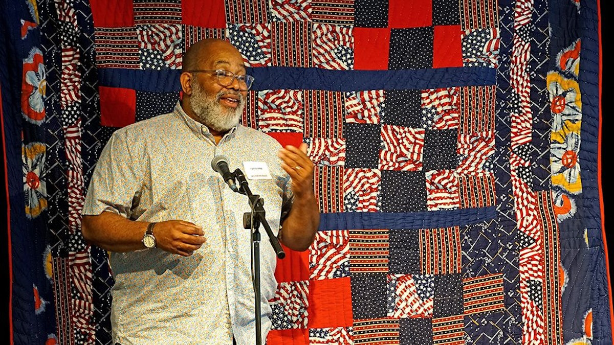 Artist Ransome discussed his connection to the Gee&rsquo;s Bend quilters. - Peter Blandori