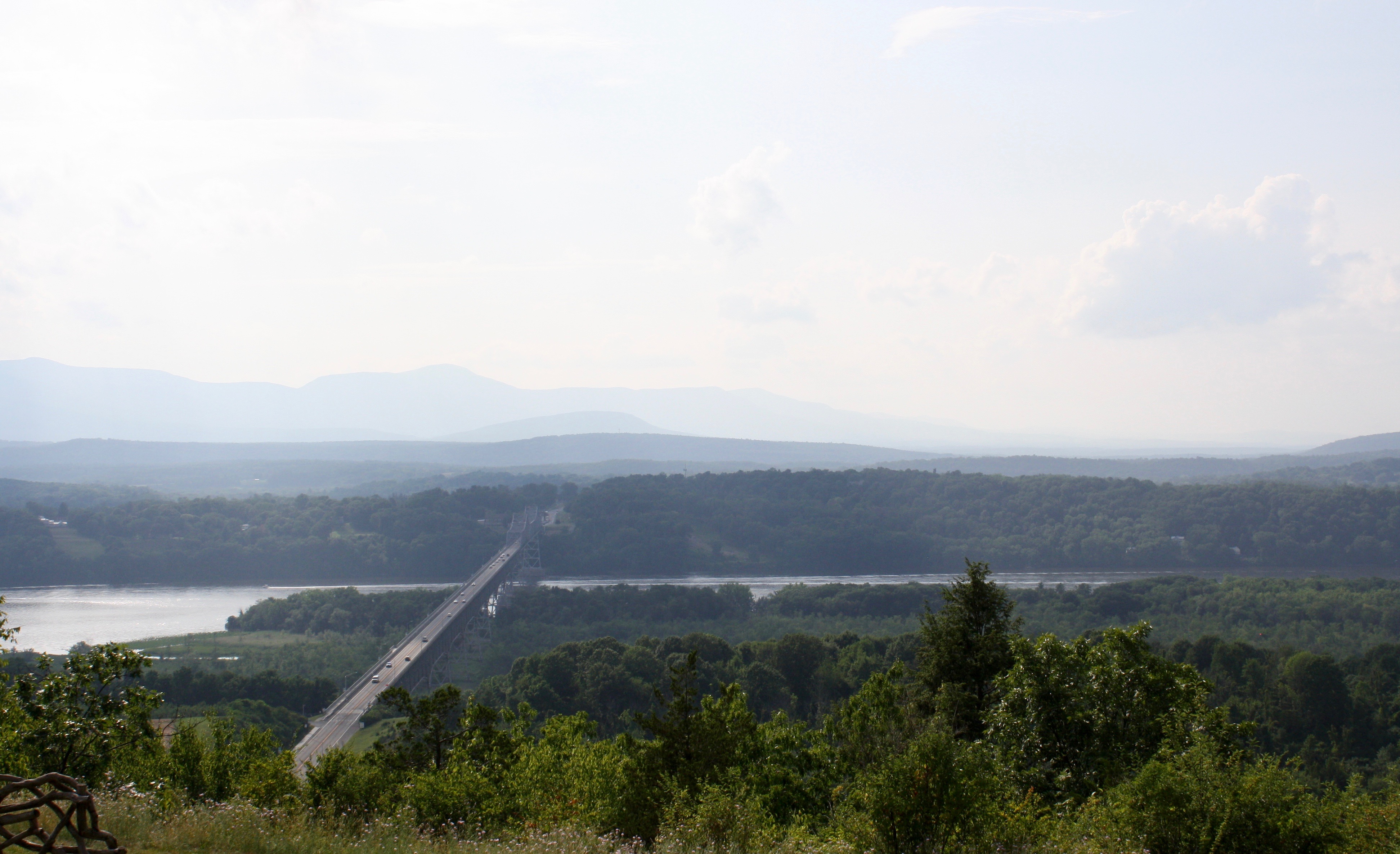 The visible heat hanging over Olana&#39;s view of the Hudson Valley