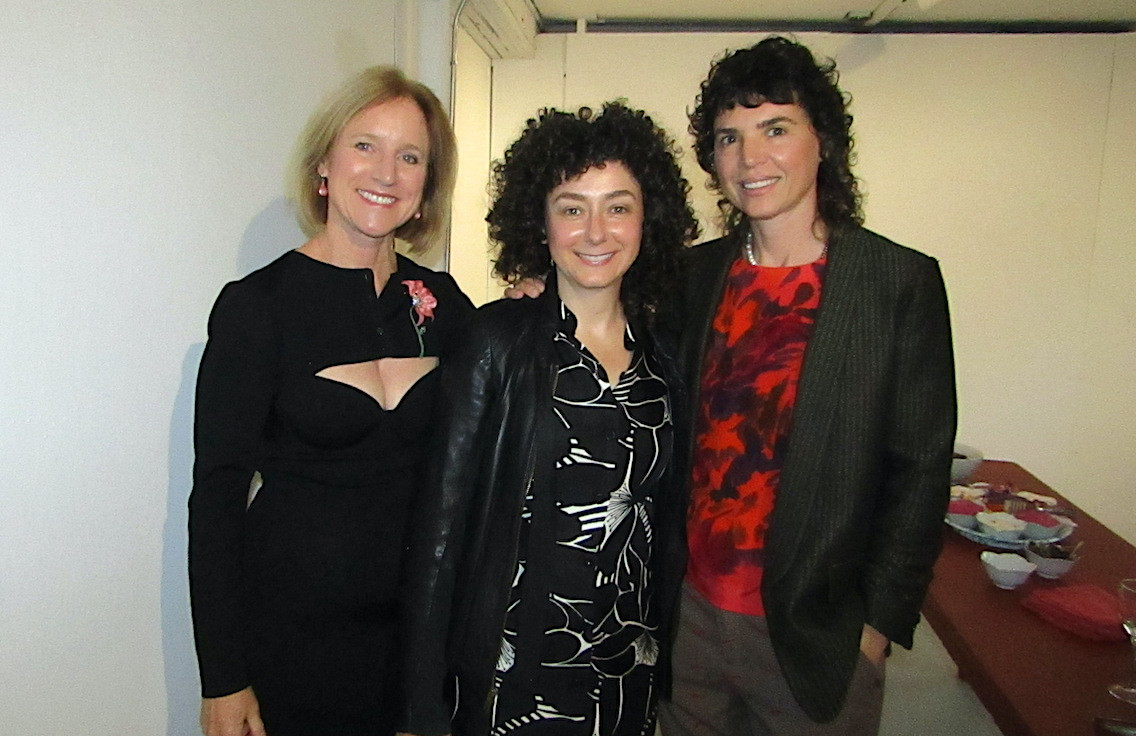 Architect and Art Omi trustee Isabelle Autones, artist Ashley Garett and September Gallery founder Kristen Dodge