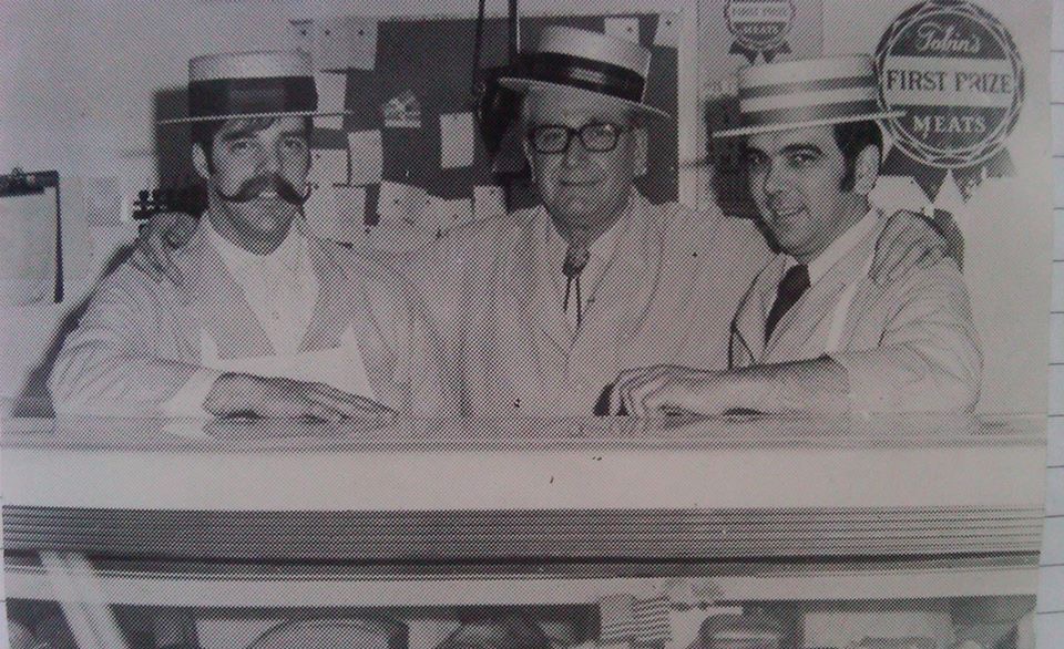 Ted and John Filli, and Robert Briggs at the old Claverack Market (also pictured:&nbsp;Ted&#39;s moustache)