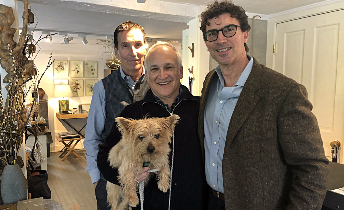 Pergola co-owner Peter Stiglin, Howard Pulchin (with Jackson), and Roberto Flores